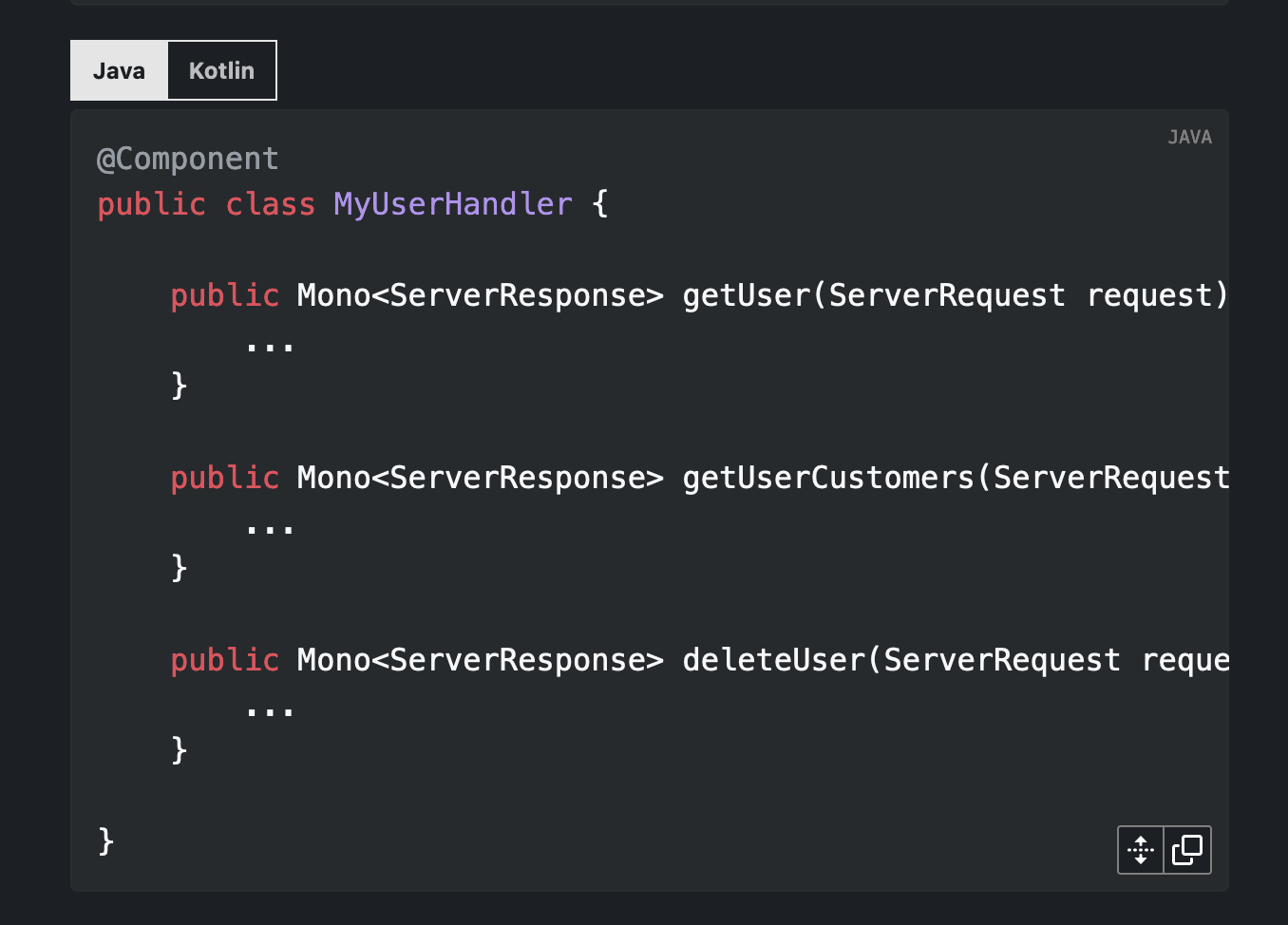SpringBoot Update MyUserHandler.java