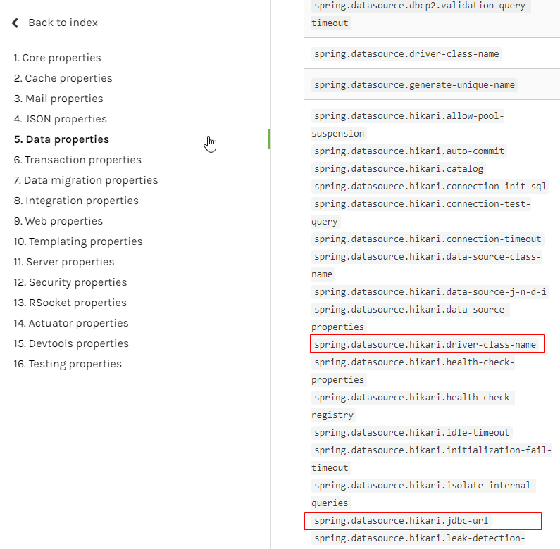 SpringBoot how to use 'spring.datasource.hikari.jdbc-url' and 'spring.datasource.hikari.driver-class-name'?