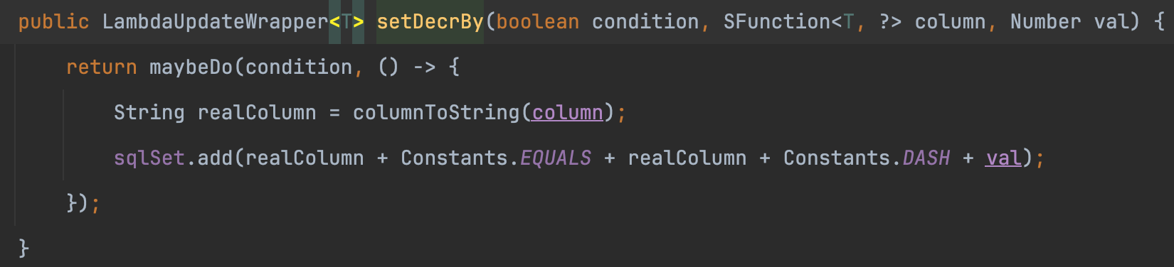 MyBatis-Plus 3.5.6 新增的 setIncrBy、setDecrBy 对 BigDecimal 的处理
