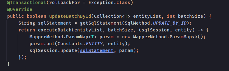 MyBatis-Plus 自己的 IBaseService 继承 Mybatis-Plus 提供的基类报updateById不存在