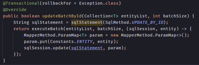 MyBatis-Plus 自己的 IBaseService 继承 Mybatis-Plus 提供的基类报updateById不存在