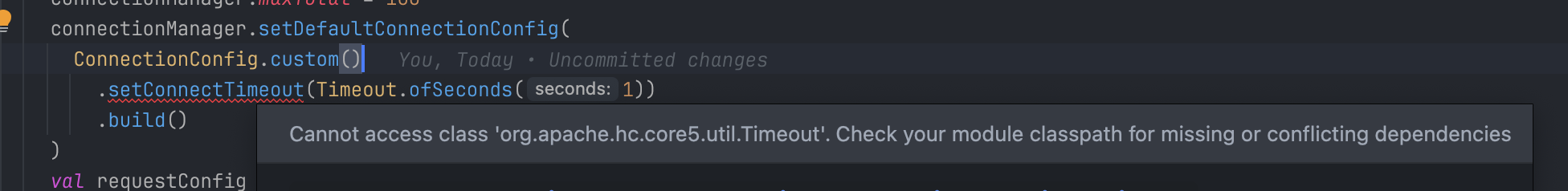 SpringBoot Dependency management brings an invalid combination of HttpCore5 and HttpClient5
