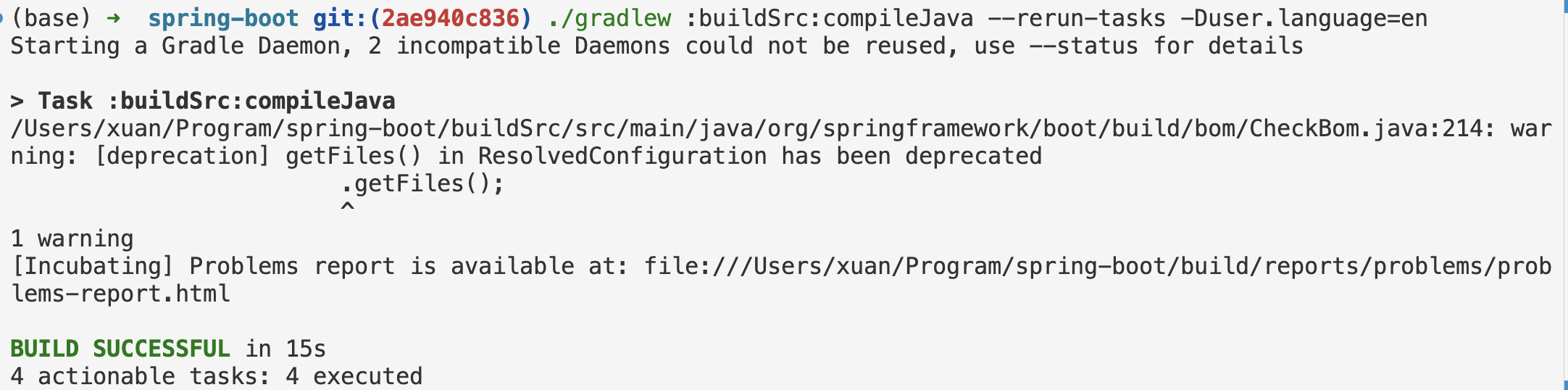 SpringBoot Remove deprecated getFiles() instead of getResolvedArtifacts()