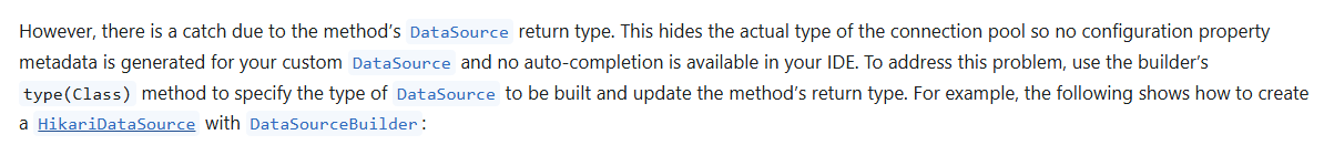 SpringBoot Fix Javadoc link for Hikari