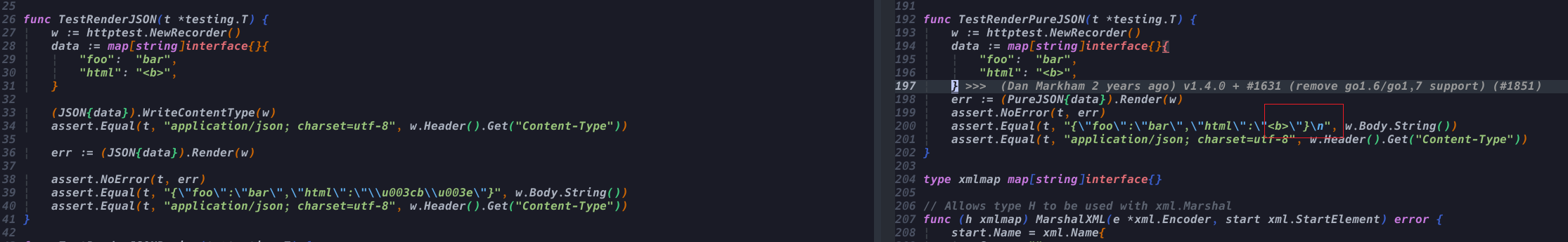 Gin why purejson add new line to the end of json