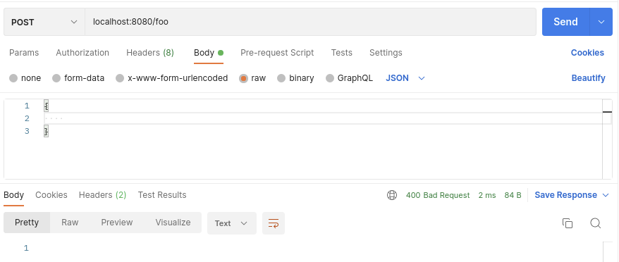 Gin context.BindJSON does not respond with error message