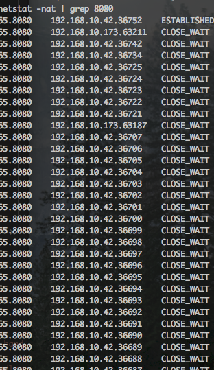 Gin http connections stuck in close_wait state