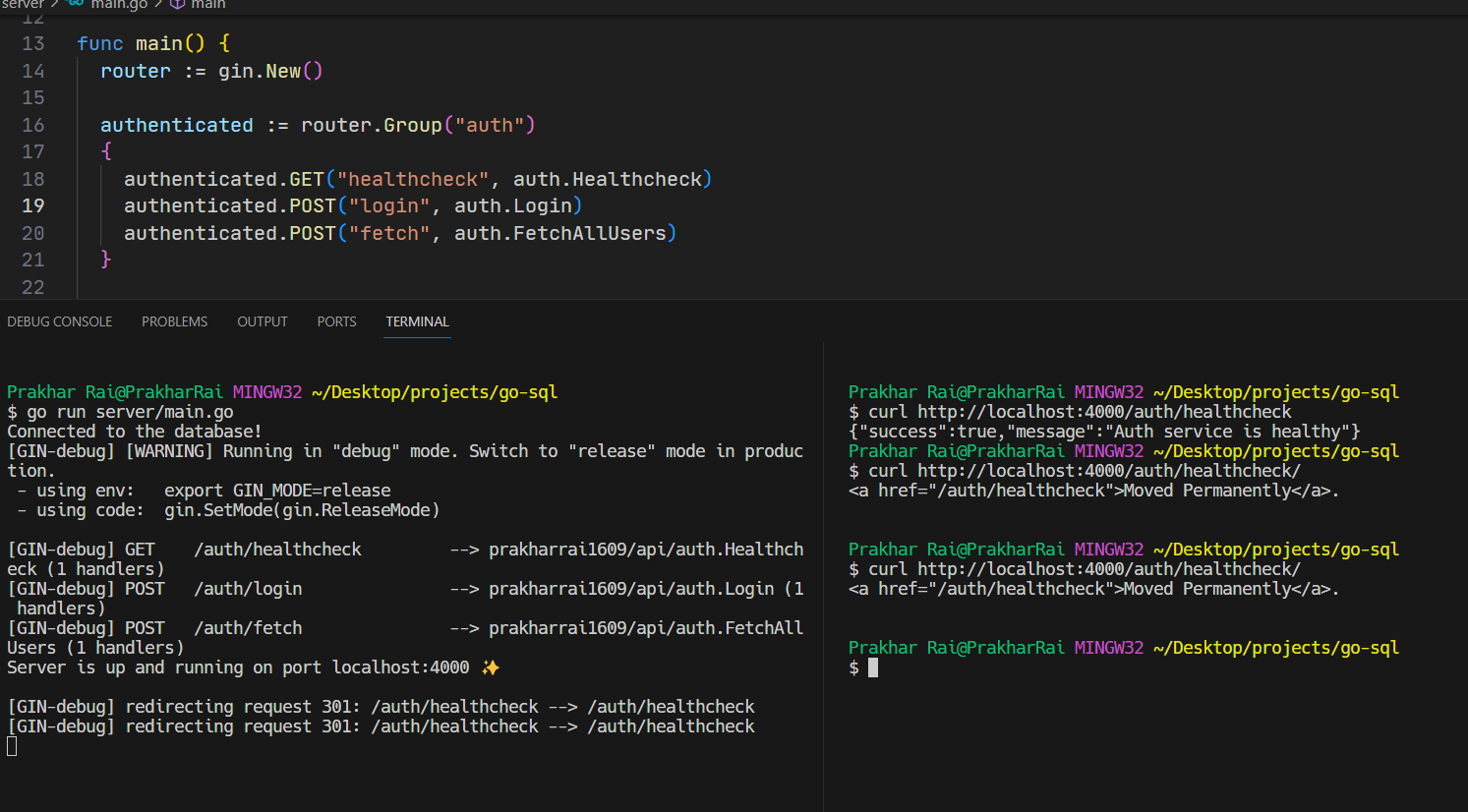 Gin Fail to POST when omitting slash at the end with asterisk path parameter