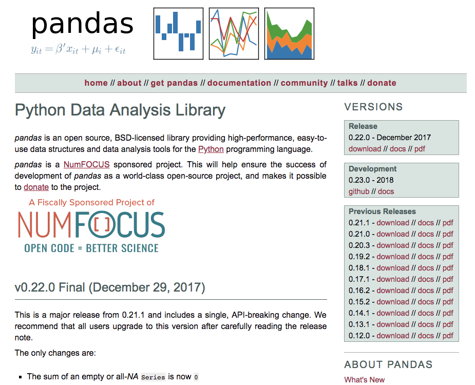 Pandas DOC: First impressions