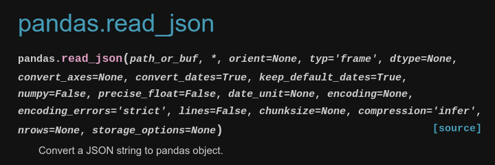 Pandas DOC: line breaks in long signatures