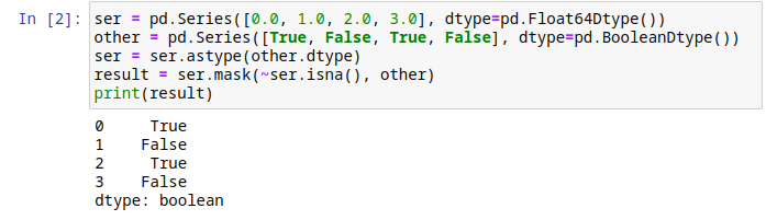 Pandas BUG: TypeError when mixing extension array dtypes in mask