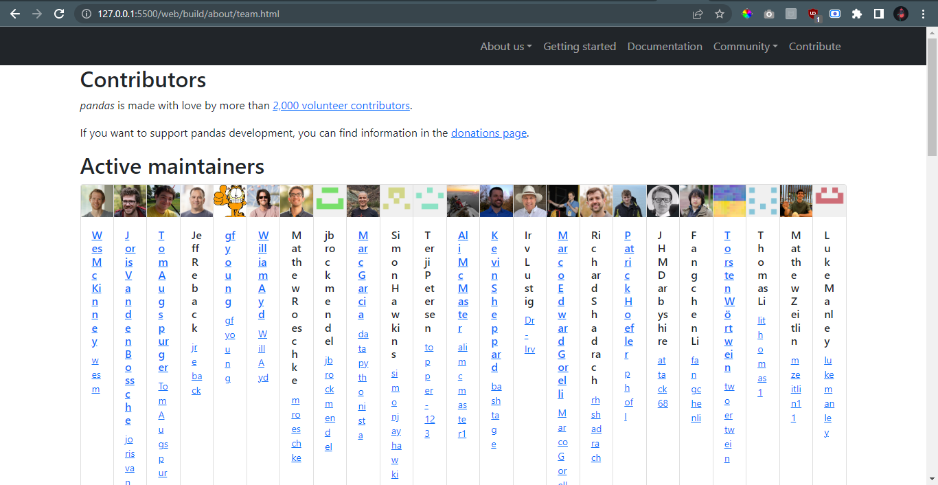 Pandas WEB: Obfuscate workgroup email addresses