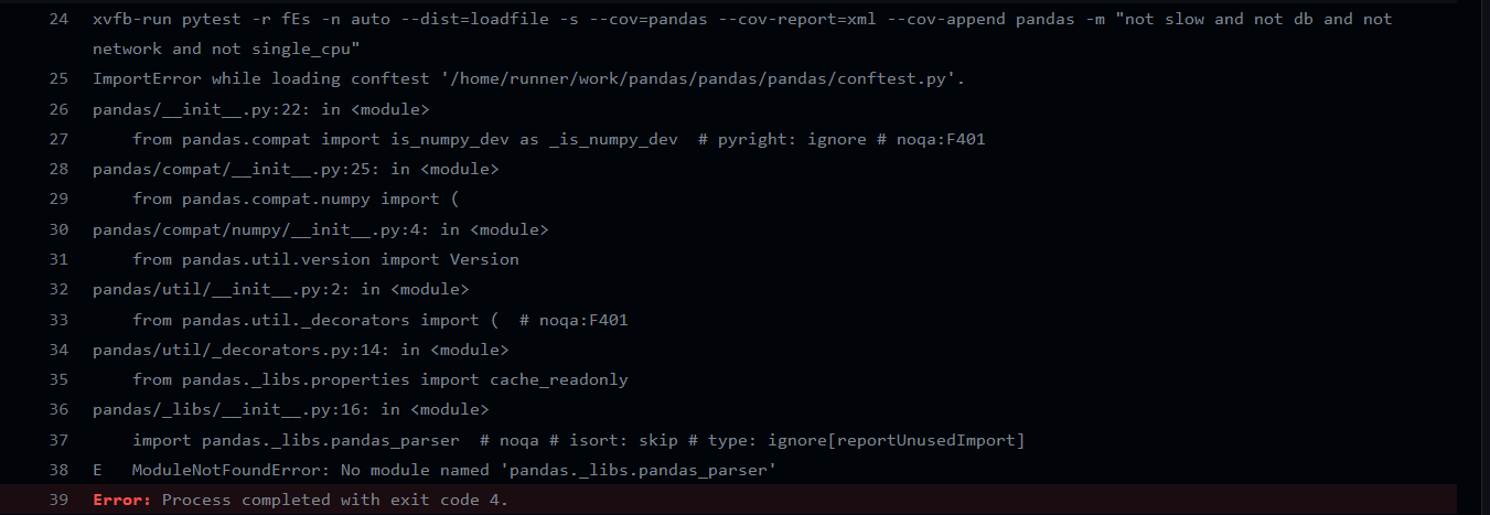 Pandas ENH: Test development container